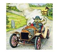 Mr Toad's Motor Car Birthday Card - Vintage Artwork From Wind in the Willows