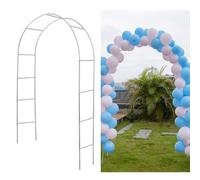 Mr. Ton Wedding Arch, Garden Arch,Garden Arbor Pergola for Indoor Outdoor Lawn Garden Various Climbing Plants, 240cm High x 140cm Wide, White