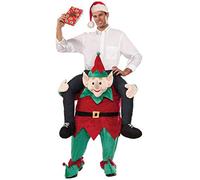 mR Tooo Santa Elf Shoulder Carry Halloween Costume Chritsmas Party Fancy Cosplay Funny Dress Suit