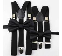 Mr Townsend Suits Me and Mini Me Bow Ties and Braces - Various Colours - Black