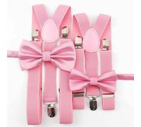 Mr Townsend Suits Me and Mini Me Bow Ties and Braces - Various Colours - Blush Pink