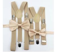 Mr Townsend Suits Me and Mini Me Bow Ties and Braces - Various Colours - Champagne