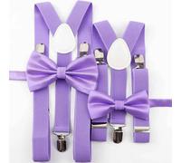 Mr Townsend Suits Me and Mini Me Bow Ties and Braces - Various Colours - Lilac