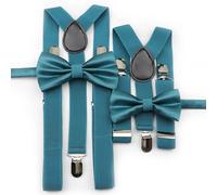 Mr Townsend Suits Me and Mini Me Bow Ties and Braces - Various Colours - Teal
