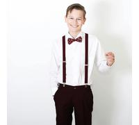 Mr Townsend Suits Me and Mini Me Floral Bow Ties and Braces - Various Colours - Sage Green