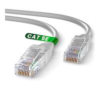 Mr. Tronic Grey Cat 5E Ethernet Cable 10m, High Speed LAN Ethernet Network Cable with RJ45 Ends Connectors, 10m Cat5E Internet 1 Gbps, ADSL AWG24 Patch, UTP CCA (10 Meters, Grey)