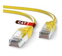 Mr. Tronic Patch Cable Cat 7 Ethernet 50m, High Speed LAN Ethernet Network Cable with RJ45 Ends Connectors, Cat7 Internet, ADSL Patch, SFTP (50 Meters, Yellow)