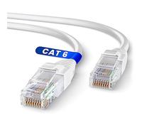 Mr. Tronic White Cat 6 Ethernet Cable 25m, LAN Ethernet Network Cable with RJ45 Ends Connectors, Internet Compatible with Cat 7 / Cat 8 | AWG24 Patch, UTP CCA (25 Meters, White)