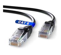 Mr. Tronic White Cat 6 Ethernet Cable 25m, LAN Ethernet Network Cable with RJ45 Ends Connectors, Internet Compatible with Cat 7 / Cat 8 | AWG24 Patch, UTP CCA (25 Meters, Black)