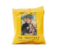 Mr Trotter's - Triple Cooked Pork Crackling English Mustard Box - Made Great in Britain - Home Bar Snack - Pork Scratching - Multipack 20x30g Packs