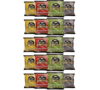 Mr Tubs Premium Double Hand Cooked Pork Crackling - Mixed Flavour Pack Foil Snack Bags (20 Pack) - Gourmet Pork Rind Crackling, Not Scratchings