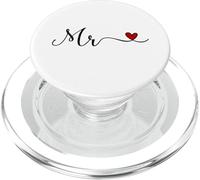 Mr Typography Design for Groom Husband Newlywed Wedding Gift PopSockets PopGrip for MagSafe