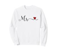 Mr Typography Design for Groom Husband Newlywed Wedding Gift Sweatshirt