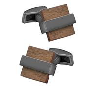 Mr.Van Delicate Mens Natural Wood Cufflinks Handcrafted Square Wooden Cuff Links Valentines Festival Birthday Anniversary Graduation Gift for Men
