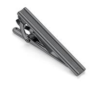 Mr.Van Tie Clips, Tie Bar Clip for Men Formal Square Edges Tie Pins Gun Black Necktie Bar Clasp Clip on Ties for Men Wedding Business Jewelry Gift Normal Size