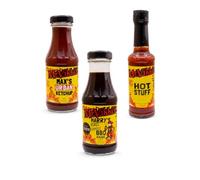 Mr Vikki’s BBQ Sauce Bundle - Harry’s Roast Chipotle BBQ Sauce, Max’s Urban Ketchup & Hot Stuff Chilli Sauce