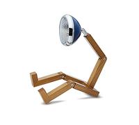 MR. WATTSON Table Lamp - Handmade Adjustable LED Bedside + Desk Light | W15.5 x H18-40cm | Cobra Blue