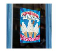 Mr Whippy Ice Cream Sold Here Printed Vinyl Wall Window Sign Cafe Kiosk Self Adhesive high quailty Takeaway Restaurant Sticker Food
