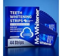 Mr.Whitener Teeth Whitening Strips, Professional Tooth Whitening Kits: 44 Strips 22 Packs Teeth Whitening Strips, Dentist-Approved, Peroxide-Free, Enamel Safe, Sensitivity Free Formula