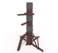 MR Wing Chun Mook Yan Jong Wooden Dummy Training Target IP Man with Tripod Base Height Adjustable Training 3 Impact Pads