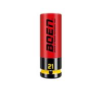 Mr.wintek 1/2" Drive 21mm Wheel Socket, Impact Non-Marring Lug Nut Socket | 6-Point, Metric, Thin Wall, Cr-Mo, Colored Protective Covers, Embossed and Painted Marking, Electroplated Coating