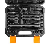 Mr.wintek 21 Piece 1/4" & 3/8" & 1/2" Drive Tool Accessory Set, Includes Socket Adapters, Extension Bars, Swivel Universal Joints, Impact Bit Holders and 1/4" Hex Shank
