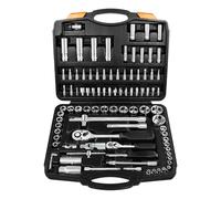 Mr.wintek 94-piece socket spanner set with 1/4 inch and 1/2 inch drive, metric nut set (4-24 mm), professional tool set for car repair and DIY enthusiasts