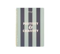 Mr. Wonderful - A4 Hardcover Notebook - Spiral Binding - Positivity & creativity - 160 squared pages - Includes stickers