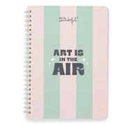 Mr. Wonderful - A4 Hardcover Notebook - Spiral Bound - Art is in the air - 160 squared pages - Includes stickers