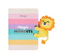 Mr. Wonderful - A5 notebook with lion plush - Magic moments - A5 format notebook with stitched binding - Has 192 lined pages of paper