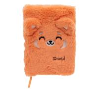 Mr. Wonderful - A5 Plush Notebook - Red Panda Wondo - A5 Notebook with Stitched Bound - With 160 Blank Pages