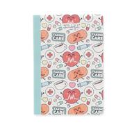 Mr Wonderful - A6 Notebook with Ruled Sheets - 160 Pages - Notebook - Taking Care - Stitched Binding