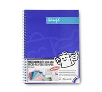 Mr. Wonderful - Blue A4 Notebook - Grid and Micro-Perforated Sheets - 80 Pages - Hardcover - Spiral Bound - Stickers Included