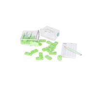 Mr.Wonderful Mini Dominoes Game Travel Game - Have Fun Everywhere - Classic Dominoes Game in Mini Version - Contains 28 Pieces + 1 Pencil + 1 Board for Scoring Points