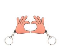 Mr. Wonderful - Set of 2 keyrings - Heart hands, multicoloured, Estandar