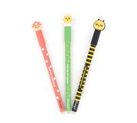Mr. Wonderful - Set of 3 Bo-Bo Daisy, mushroom and bee Erasable pen - Nothing is impossible - Blue ink pen