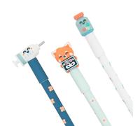 Mr Wonderful - Set of 3 Erasable Bo-Bo Pens - Red Panda with X-ray - Pens with Blue Ink