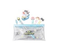 Mr. Wonderful - Set of pencil case + pen + clips + glitter stickers - Be inspired