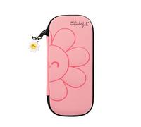 Mr. Wonderful Wonder Daisy Embossed Pencil Case - Pink - School Pencil Case With 3D Design - Made Of Rpet