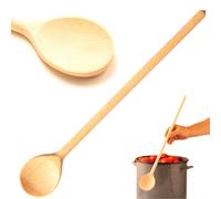 Mr.Woodware 60 cm Wooden Spoon for Cooking - Extra Long Handle Oval Wooden Spoon for Mixing, Stirring, Tasting, Brewing - Kitchen Wooden Utensils for Cooking and Crafts, Personalized Wood Burning