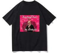Mr. Worldwide Says to Live Laugh Love Pinrt Tshirt Men Fashion Cotton Tees Short Sleeves Man Oversized T-Shirts Streetwear Black Black S