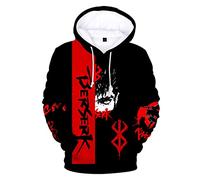 MR.YATCLS Berserk Manga Merchandise Hoodie Adult Men/Women Long Sleeve 3D Print Hoodies Pullover Drawstring Sweatshirt Oversized Clothing (XXS-4XL)