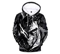 MR.YATCLS Berserk Manga Merchandise Hoodie Adult Men/Women Long Sleeve 3D Print Hoodies Pullover Drawstring Sweatshirt Oversized Clothing (XXS-4XL)