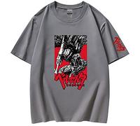 MR.YATCLS Fosike Berserk Manga Tshirs Men - Guts Graphic Print T Shirt Unisex - Anime Costume Round Neck Short Sleeve Tee Shirt XS-3XL… Grey