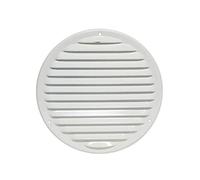 Ø 100mm / 4" inch White Round Metal Air Vent Grille Cover with Insect Mesh - Ventilation Cover