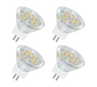 MR11 GU4 2W LED Natural White 4000K, 250LM, AC DC 12V-24V, 120° Angle with Glass Cover, MR11 10W-20W Halogen Replacement, Energy Saving 35mm GU4 12V Spotlight Bulb for Cooker Hood, 4pcs