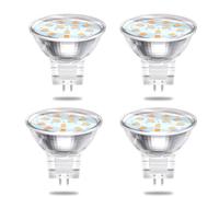 MR11 LED Bulbs 12V AC/DC 2W GU4.0 Bi-pin, 20W Halogen Replacement, Low Voltage Spotlight Warm White 3000K for Landscape & Recessed Lights, 4-Pack