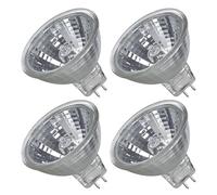 MR16 Halogen Bulbs 35W 12V GU5.3 Bi-Pin Base, Spotlight Bulbs 2 pin, 4Pcs Warm White Dimmable Spotlight Bulbs, Led Bulbs Warm White , Ideal for Ceiling Bathroom and Display Lighting, Energy Class G