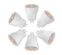 MR8 Light Bulb LED Replacement for Mini Halogen Recessed Lamps 12 Volt 1" Diameter GU4 RV Boat Camper Yacht Train Motor Home Interior Tiny House Ship Van Truck Sprinter Lighting - Cool White - 6 Pack