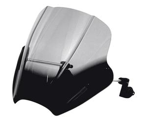 MRA windscreen smoke grey with ABE compatible with Aprilia Classic 125 | Speed Screen SPS, length 315 mm, width 400 mm, E-approved, registration-free, homologated, for handlebar tubes only.